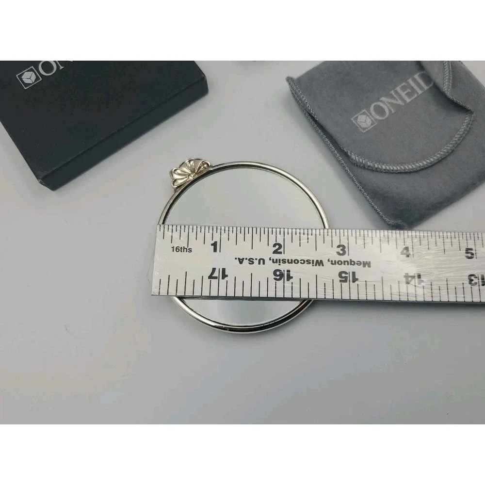 Oneida Ropes & Bows Tarnish Resistant‎ Silverplate Purse Pocket Mirror